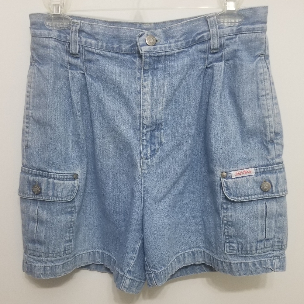 Bill Blass 2000 pleated shorts w unusual pockets - Picture 2 of 9